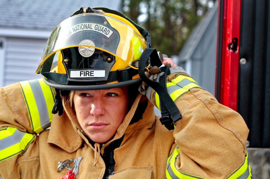 woman fire fighter, fire fighter, fire brigade-958266.jpg